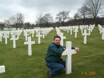 DJ at US Cemetery in France 2001