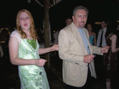Galen and Dad boogie at the prom 2007