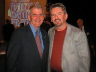 DJ with Ollie North in 2004